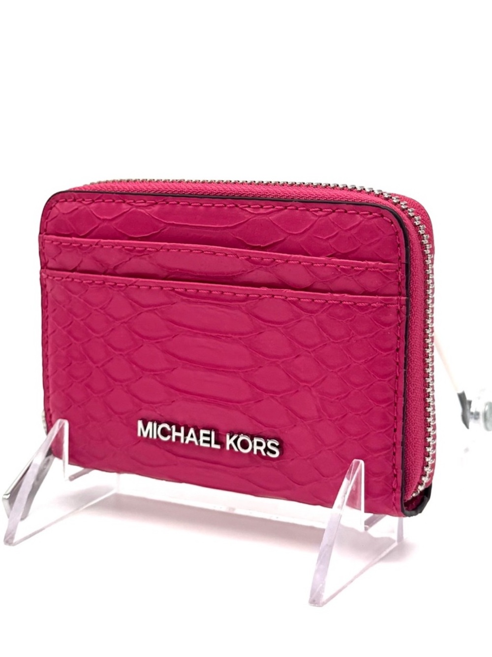 Michael Kors Medium ZA Card Case Wallet Electric Pink
